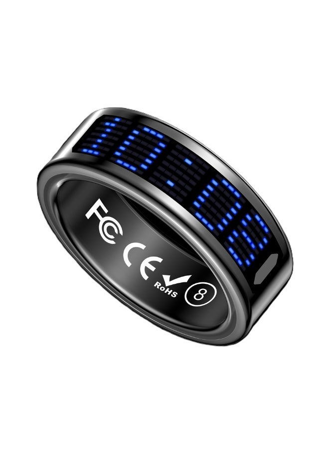 general Smart Ring SR16 for Heart Rate Monitoring, Blood Oxygen Monitoring, Sleep Monitoring, Motion Detection, Multi-Functional Display, All-Weather Protect Your Health with Caller ID Reminder, IP68 Waterproof, Black No.14, Internal Diameter: 23mm, Perimeter: 72.5mm - Image 4